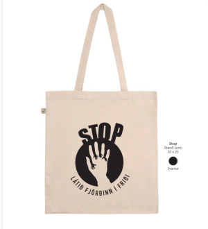 Stop látið fjörðinn í friði - Tote bag