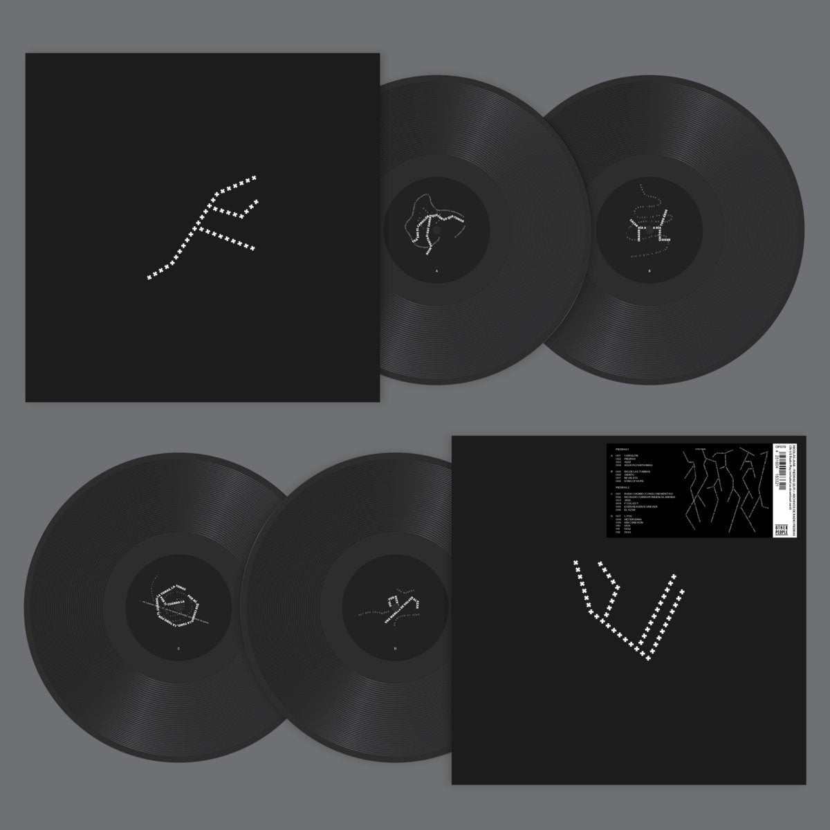 Nicolas Jaar, Piedras 1 and 2, Black LPx2