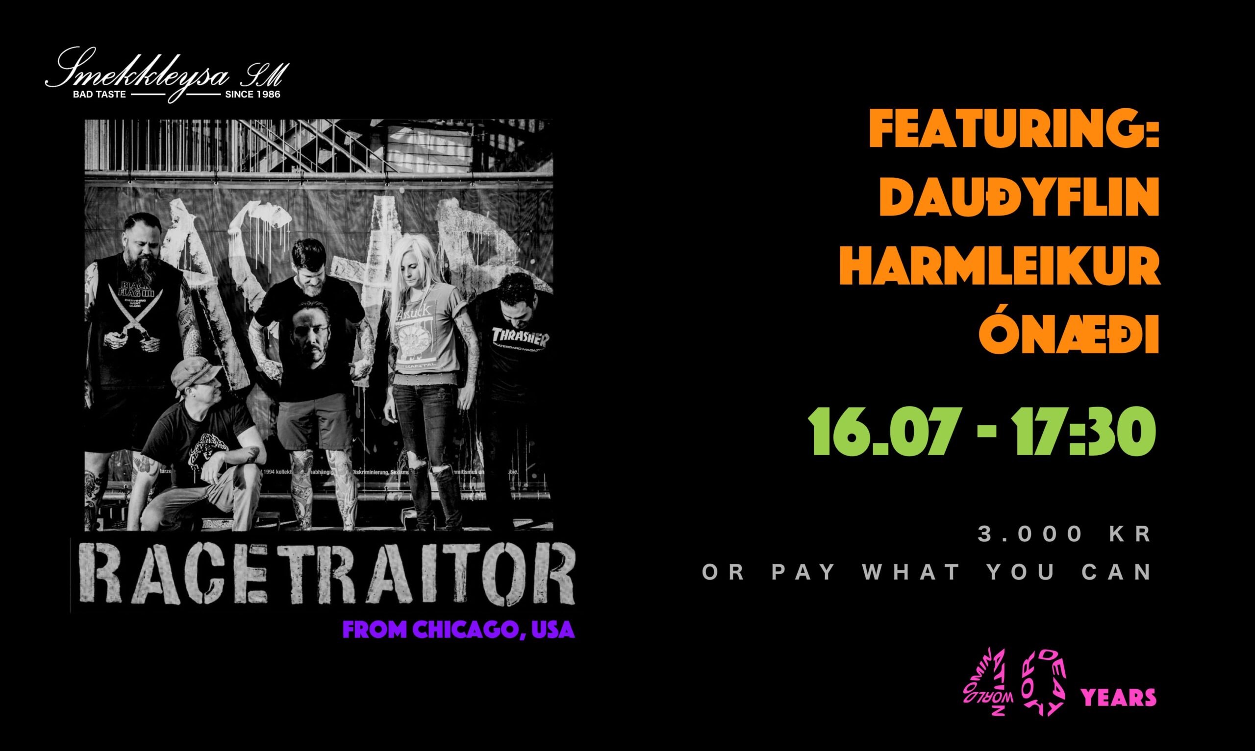 Racetraitor Poster by Smekkleysa